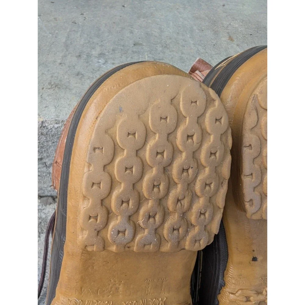 Vintage LL Bean Boots Shearling Lined Mens 11 Made in USA 5 Eyelet